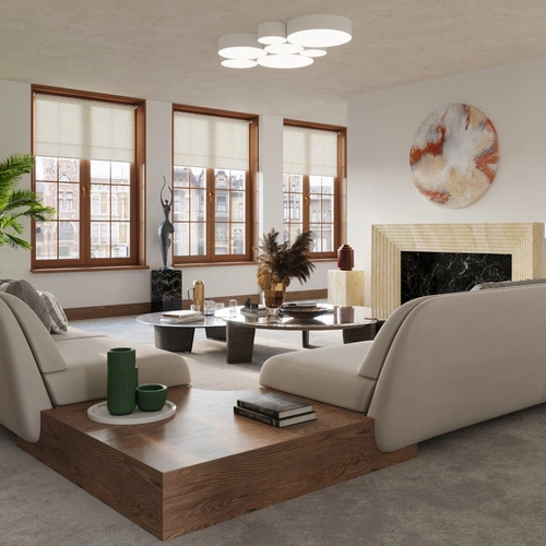 Plafon sufitowy Arena 35 biały okrągły nowoczesny PVC do salonu i kuchni Sollux