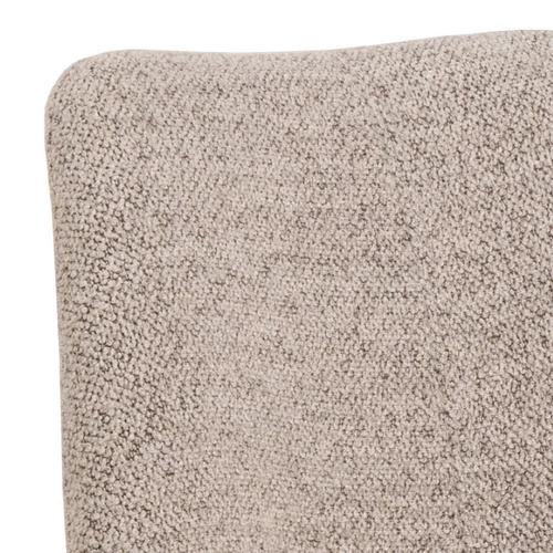 Krzesło tapicerowane Eris Monza beżowe do jadalni i salonu nowoczesne na czarnych nogach Actona