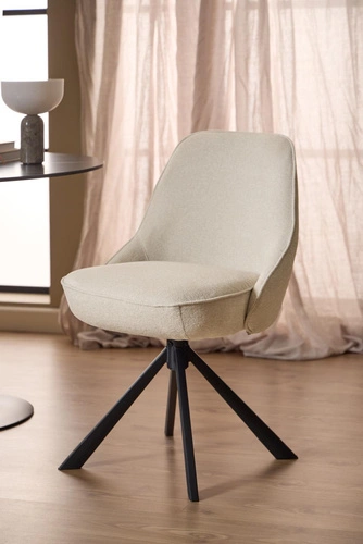 Krzesło Carlton obrotowe beżowe tapicerowane do jadalni Actona