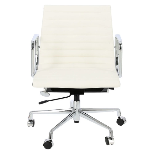 Fotel biurowy ergonomiczny CH1171 PREMIUM inspirowany EA117 skórzany biały obrotowy do biurka