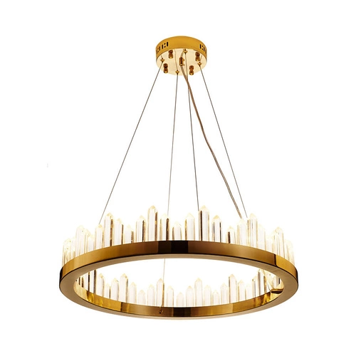 Lampa wisząca LED LUSSO złota 60 cm nowoczesna do salonu i jadalni Step into Design