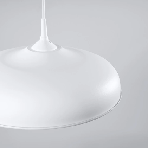 Lampa wisząca GINA biała nowoczesna do salonu i jadalni nad stół 38 cm SOLLUX LIGHTING