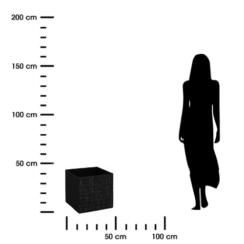 Pudełko do regału materiałowe Tweed 31x31 czarne dekoracyjne do garderoby 5five