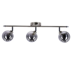 Lampa sufitowa Rodia listwa satynowy 3x40W G9 klosz grafitowy