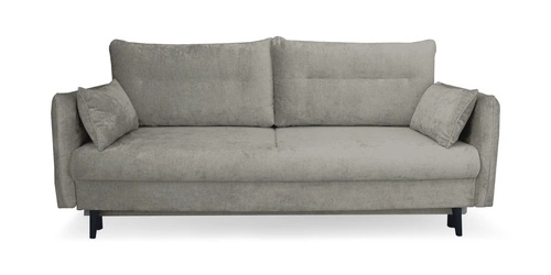 Sofa rozkładana z funkcją spania Totana szarobrązowa do salonu skandynawska z pojemnikiem