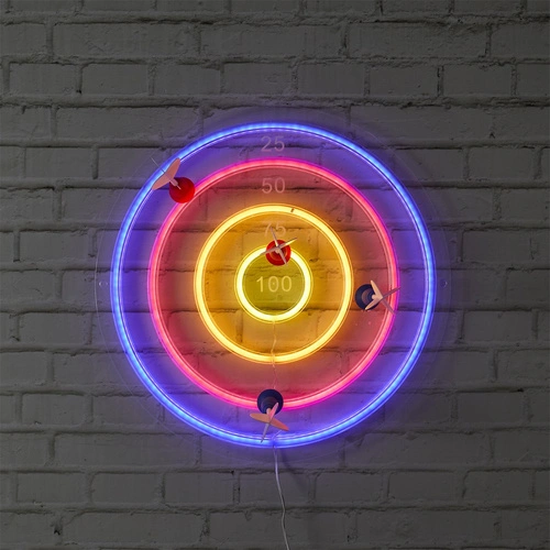 Lampka Tarcza z lotkami  LED kolorowa