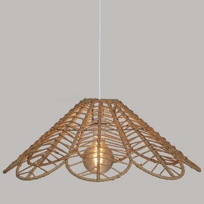 Lampa wisząca Folk boho naturalna regulowana do salonu i jadalni 58 cm Atmosphera
