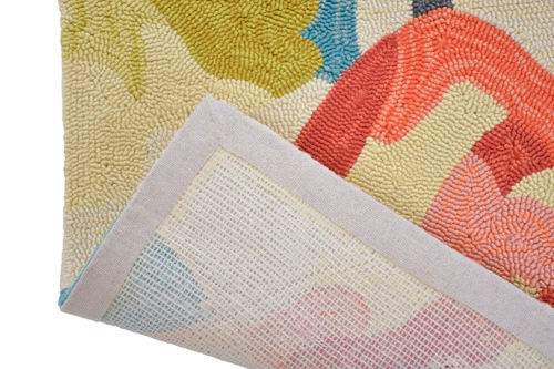 Dywan na taras zewnętrzny Verdaccio 200x280 nowoczesny kwiatowy łatwy w czyszczeniu multikolor