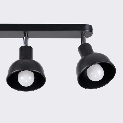 Plafon sufitowy ELBA 3 czarny loftowy metalowy do salonu i jadalni SOLLUX LIGHTING