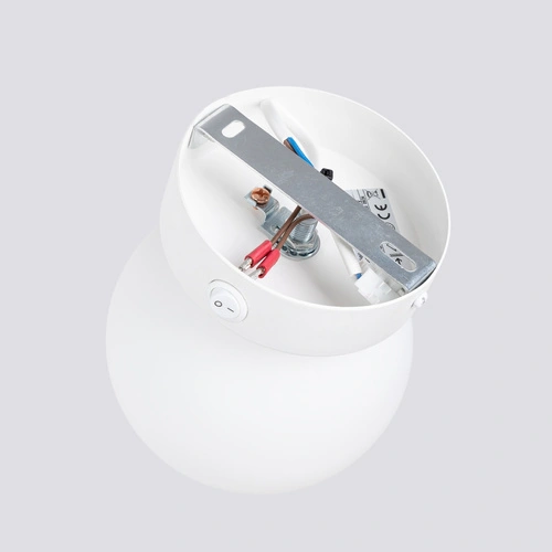 Kinkiet ścienny YOLI 1 biały nowoczesny do salonu i sypialni szkło SOLLUX LIGHTING