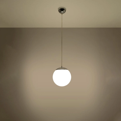 Lampa wisząca kula UGO 20 chrom nowoczesna szklana do salonu kuchni lub nad wyspę