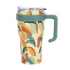 Kubek termiczny Mini Miami Floral         zielony uchwyt