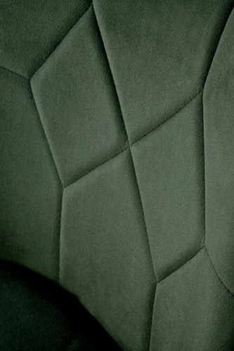 Krzesło tapicerowane welur Myanna Intesi zielone nowoczesne do jadalni i salonu z oparciem