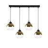 Lampa wisząca Contessa czarny 4x40 E27  klosz złoty