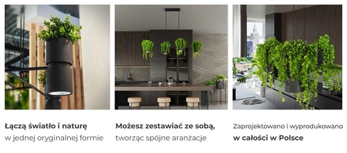 Lampa wisząca KUKKIA czarna 4-punktowa nowoczesna do salonu i jadalni nad stół