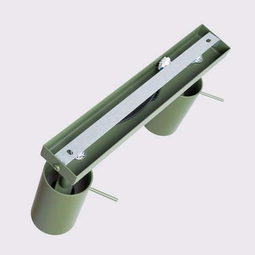 Plafon sufitowy nowoczesny RING 2 zielony oliwkowy stalowy do salonu i sypialni SOLLUX