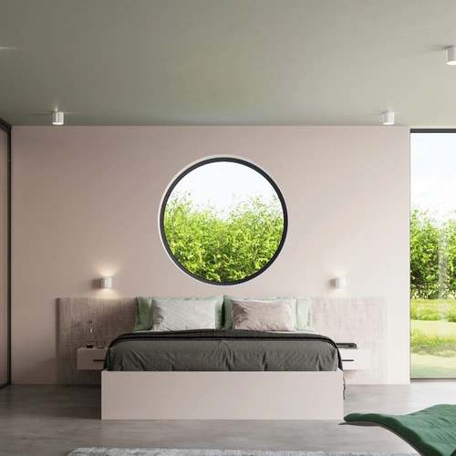 Plafon sufitowy biały INEZ nowoczesny metalowy do salonu, kuchni i sypialni 10 cm