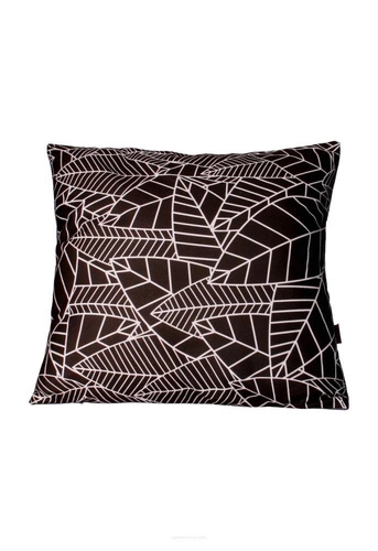 Poduszka dekoracyjna Weed czarno-biała antyalergiczna do salonu 40x40 cm