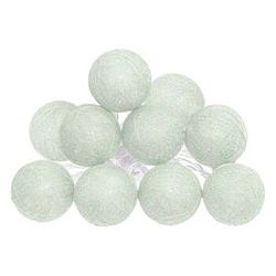 Girlanda Cotton balls seledynowe 10 lampek LED