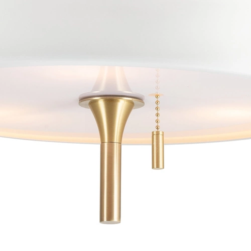 Lampa wisząca ARTDECO biała złota 35 cm nowoczesna do salonu i nad stół