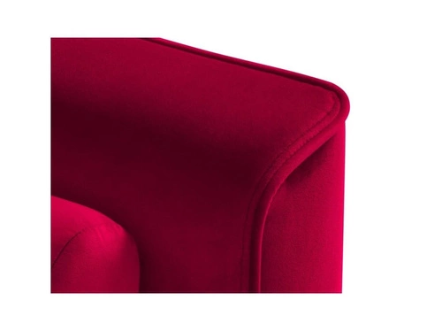 Narożnik z funkcją spania Leona Red Velvet Prawostronna kolor nóg złoty