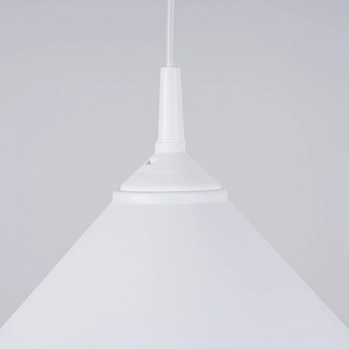 Lampa wisząca ZUMA biała nowoczesna stalowa do salonu, kuchni i nad stół 30 cm