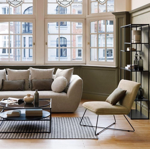 Regał na książki Gota czarny metalowy 180 cm nowoczesny industrialny do salonu Atmosphera