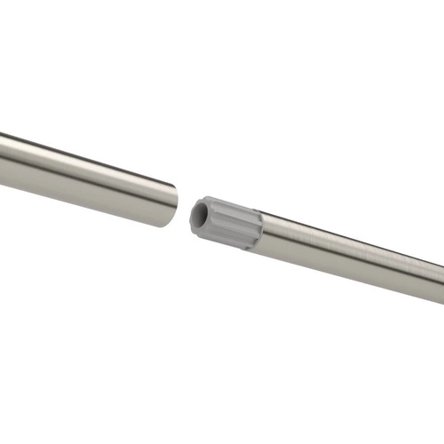 Karnisz pojedynczy Umbra Zen regulowany 81-162 cm nikiel nowoczesny do salonu lub sypialni