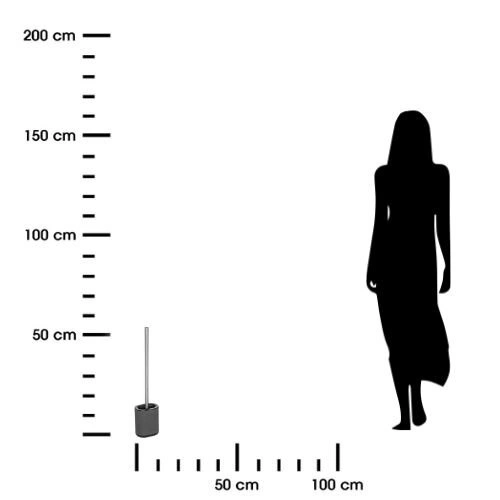 Szczotka do WC Siliflex szara nowoczesna z pojemnikiem do łazienki 5five simply smart