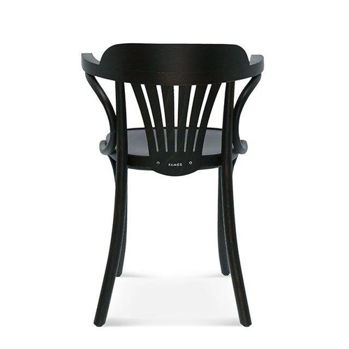 Krzesło tapicerowane z podłokietnikami Fameg B-165 do jadalni retro skóra naturalna personalizowane