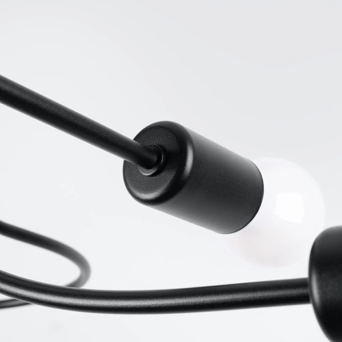 Żyrandol LEVAR 4 czarny loftowy lampa sufitowa do salonu, sypialni, jadalni 75 cm