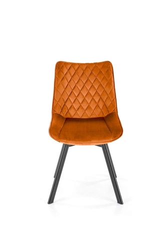 Krzesło obrotowe Veroniq Intesi welurowe tapicerowane do jadalni cynamonowe nowoczesne