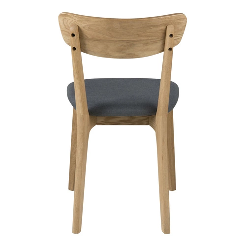 Krzesło Solen Oak Grey – szare krzesło dębowe tapicerowane w stylu skandynawskim