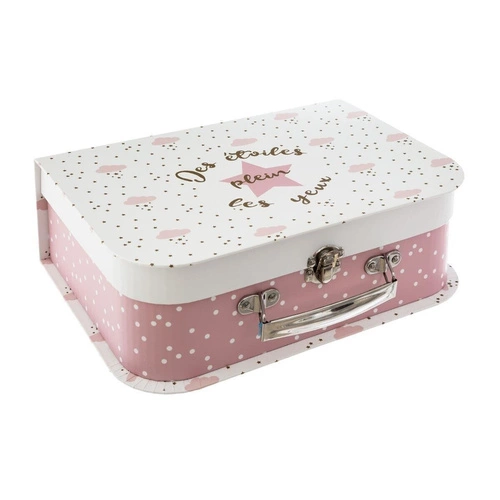 Zestaw 3 walizek różowe