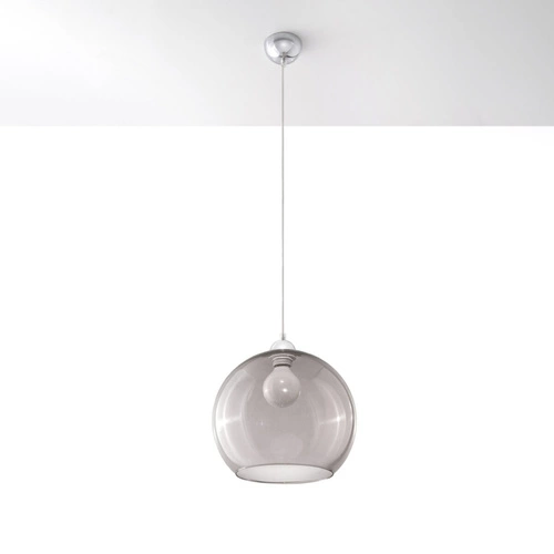 Lampa wisząca kula BALL grafitowa szklana nowoczesna do salonu kuchni jadalni 