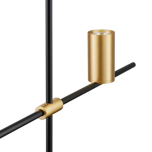 Lampa wisząca LUNGO czarno złota 135 cm nowoczesna do salonu i nad stół