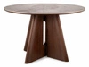 Stół okrągły Leban 120 cm marmur do jadalni nowoczesny orzech