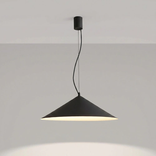 Lampa wisząca FINT czarna LED do salonu regulowana nowoczesna