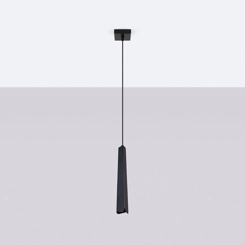 Lampa wisząca PRYSM 1 czarna nowoczesna stalowa do salonu kuchni jadalni nad wyspę
