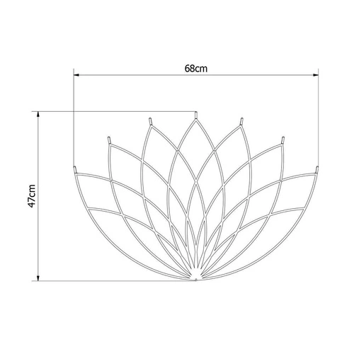 Lotos POLYHEDRA nowoczesny wieszak ścienny do przedpokoju złoty metal dekoracyjny