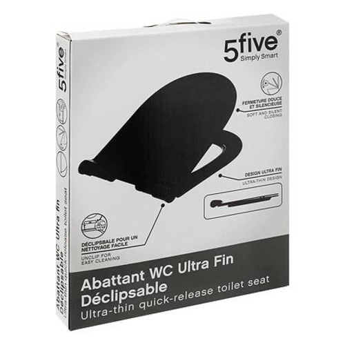 Deska sedesowa Softclose Ultra-Slim czarna wolnoopadająca
