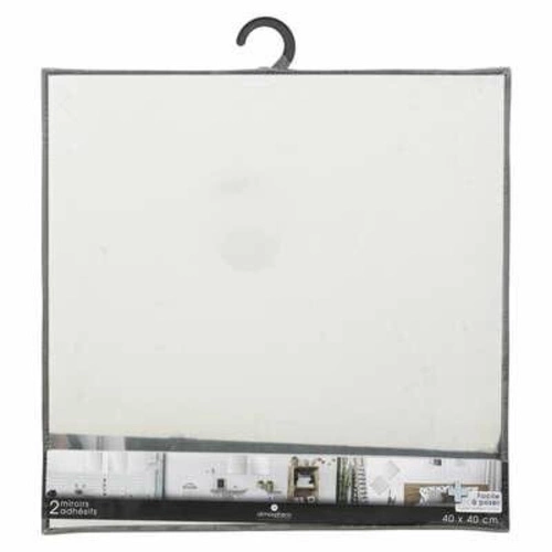 Zestaw 2 luster samoprzylepnych 40x40 cm kwadratowych do przedpokoju 5five simply smart