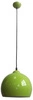 Lampa wisząca metalowa Student zielona do salonu i kuchni nowoczesna pojedyncza 25 cm