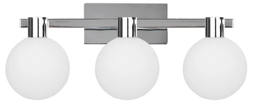Kinkiet Maldus lampa chromowy 3x40W G9  klosz biały