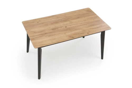 Stół rozkładany do jadalni Ambyl dąb wotan czarny nowoczesny 140-180 cm Intesi