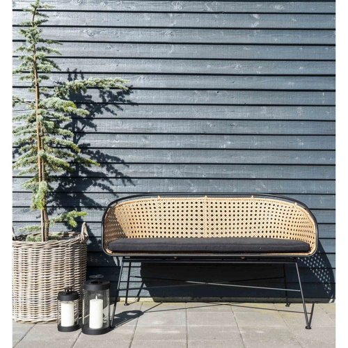 Lampion ogrodowy Bondi czarny metalowo‑szklany zestaw 2 sztuki na taras i ogród