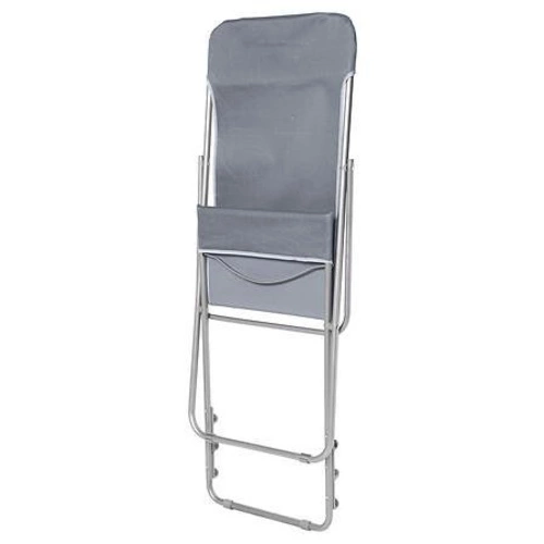 Leżak ogrodowy Setuba szary składany regulowany nowoczesny metalowo-tkaninowy 5five simply smart