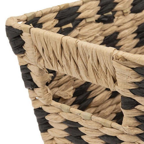 Kosz do przechowywania Terre Inconnue boho metalowy prostokątny naturalny 15x31x15 cm