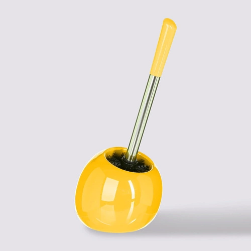 Szczotka do wc ceramiczna Colors żółta nowoczesna do łazienki z pojemnikiem 5five