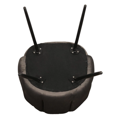 Krzesło Paume ciemnoszare tkanina Velvet